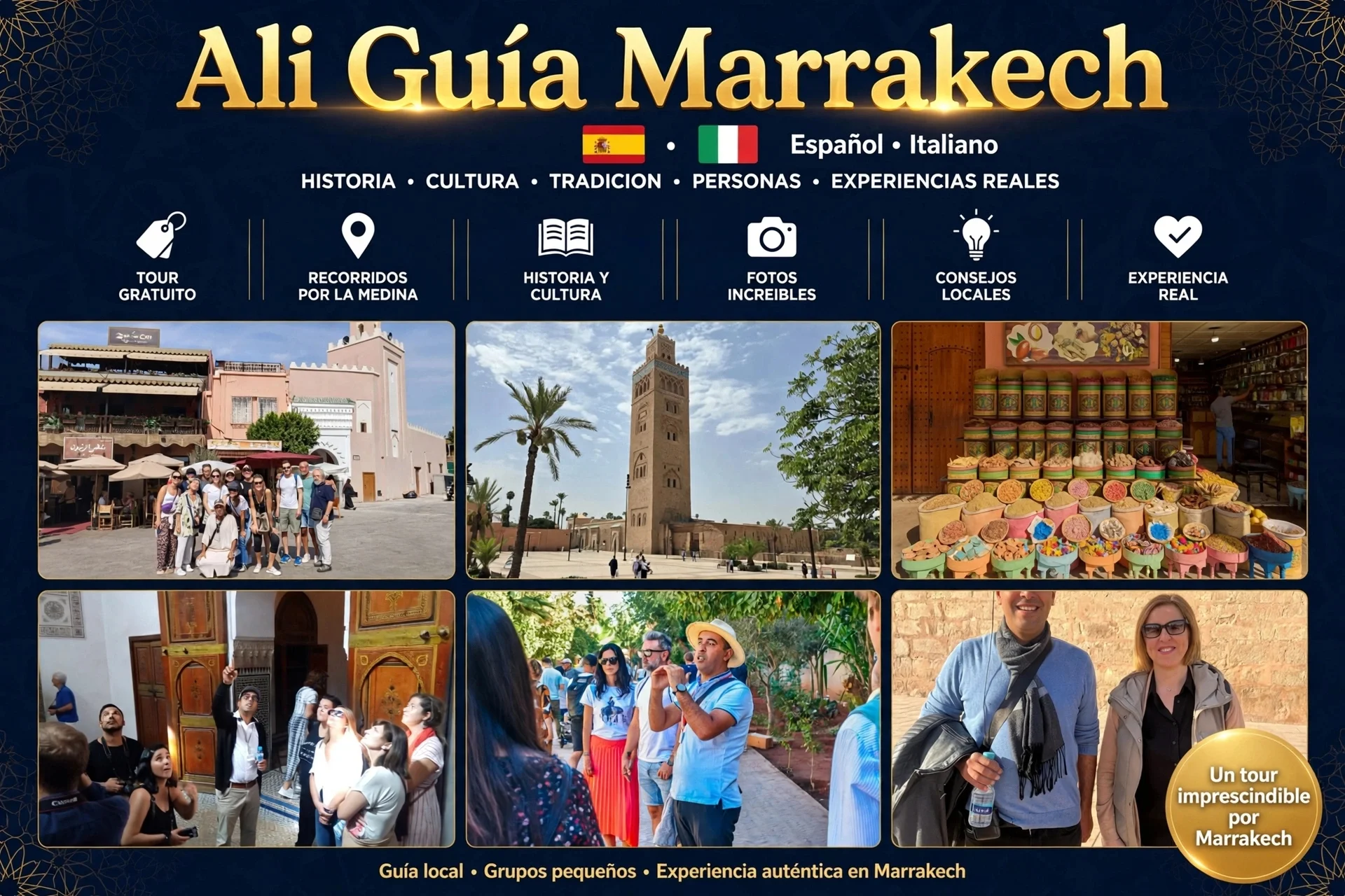 Old Town, Jamaa El Fna Square, Bahia Palace, Almohad Kasbah, Koutoubia Mosque and more 2h30