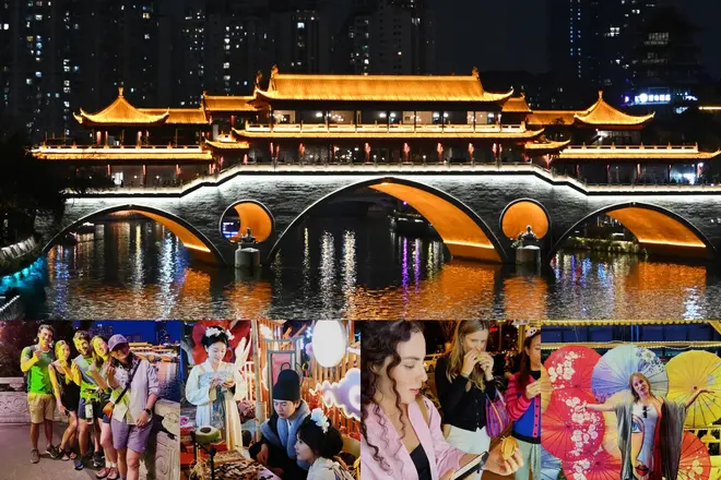 Marco Polo-Style Chengdu Night Walk with Local | Ancient History & Modern Vibes (Max 6 Guests)