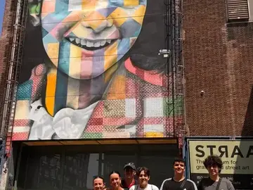 Anne Frank and Free River Cruise (Mural, NDSM Shipyard)