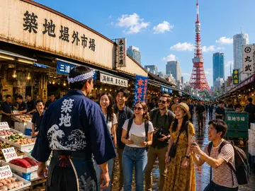 【Mercado de Tsukiji】 El lugar de nacimiento del sushi moderno