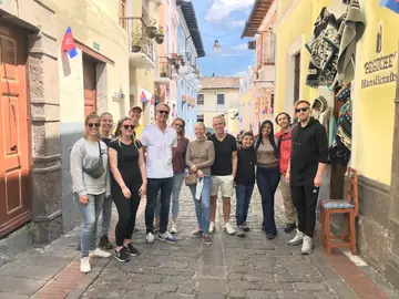 Free walking tour durch Quito, Verkostung von Süßigkeiten/Schokolade/Eis und Spanischunterricht 