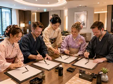 Eine Erfahrung der japanischen Kalligraphie mit Zen-Meditation