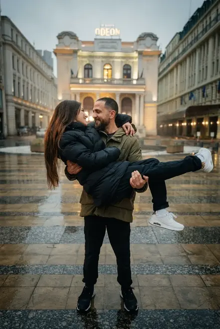 Sesión de fotos cinematográfica por el casco antiguo de Bucarest.