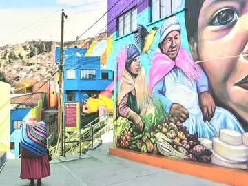 🎨Kostenlose Tour durch das Barrio Chualluma: indigene Kunst, andine Wandmalereien und Rituale des Friedhofs in La Paz