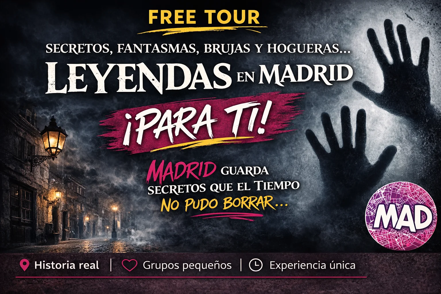 Free Tour Secrets, ghosts, witches and bonfires… legends in Madrid 👻🔥 🗝️