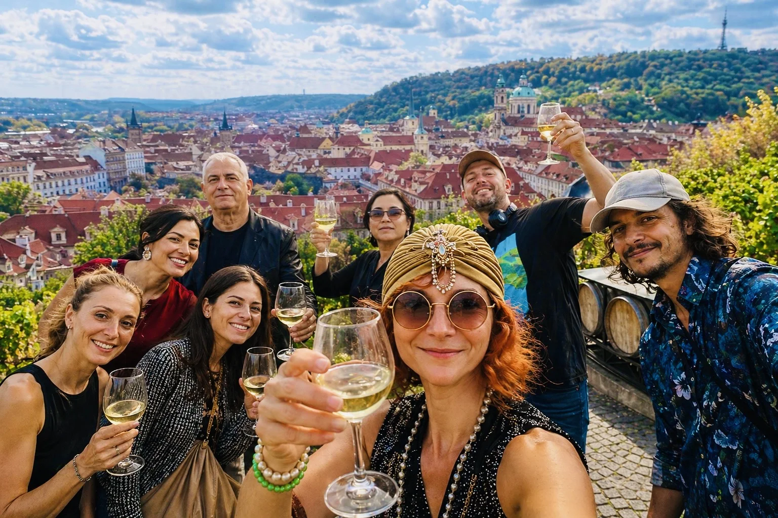 Sunset Wine Walk (Prague Castle, Vineyard & Hradčany)